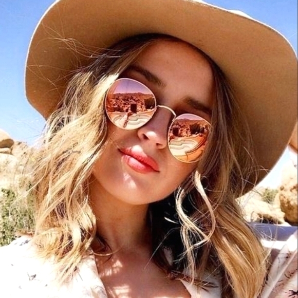 RayBan (Store Display) Round Metal Reflective Pink RB3447 Mirror - Picture 11 of 14